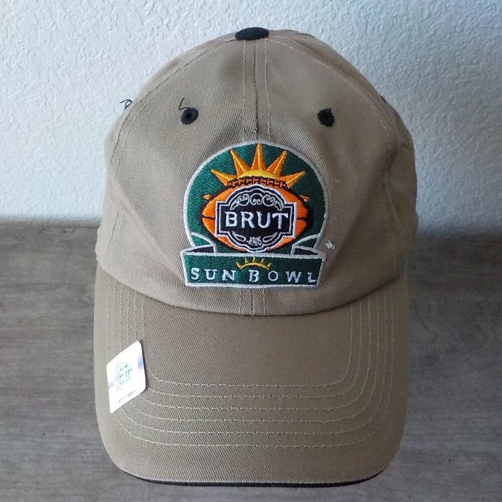 2007 Brut Sun Bowl Hat Brown Green Logo Embroidered College Football OSFA VTG